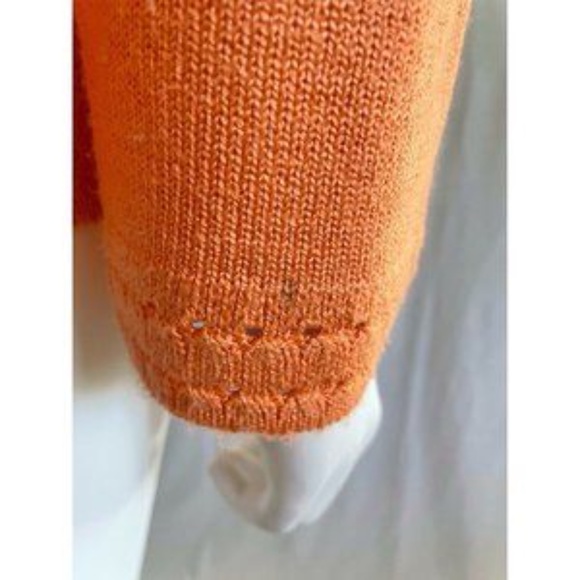 American Collection Women's Cardigan Sweater Orange Buttons Long Sleeves Size M - Picture 8 of 12